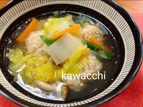 ふわふわ鶏団子スープ♡白だし仕立て